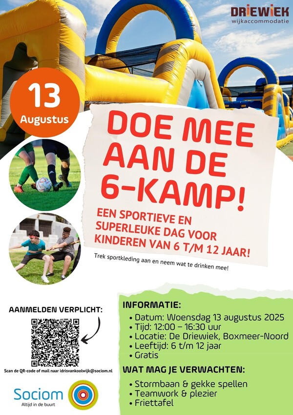 Doe mee aan de 6-kamp