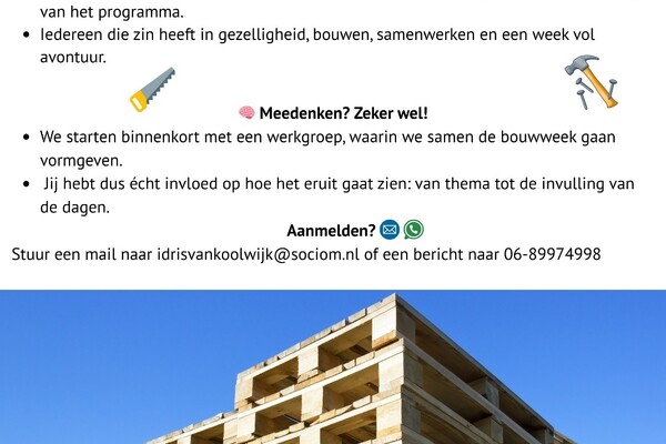Vrijwilligers gezocht Bouwweek Boxmeer  